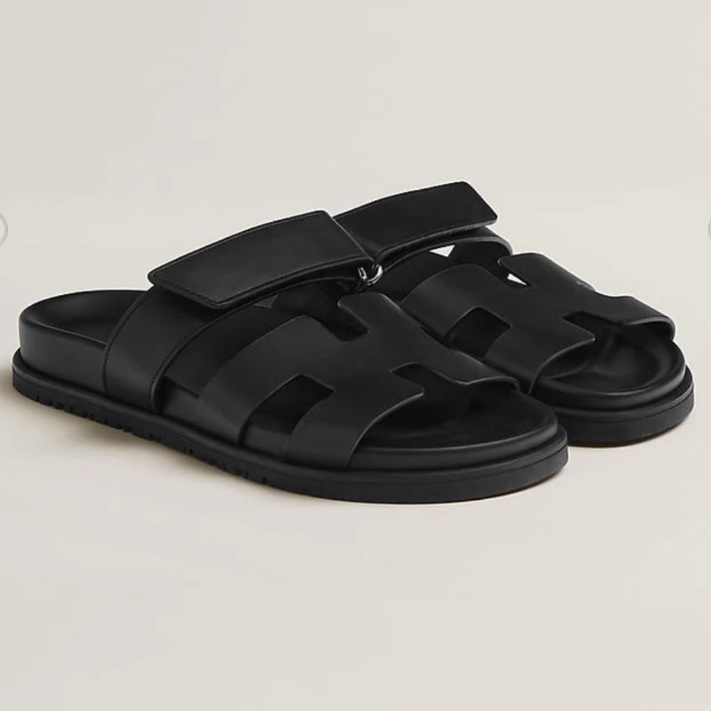 NWOT Black Sandals with Velcro Strap